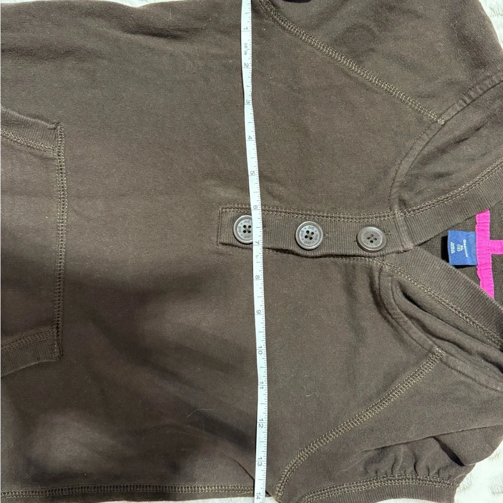 Vtg Gap Kids 2000s Brown Hooded Button Up Swim Coverup Sz‎ XL (12) Y2K